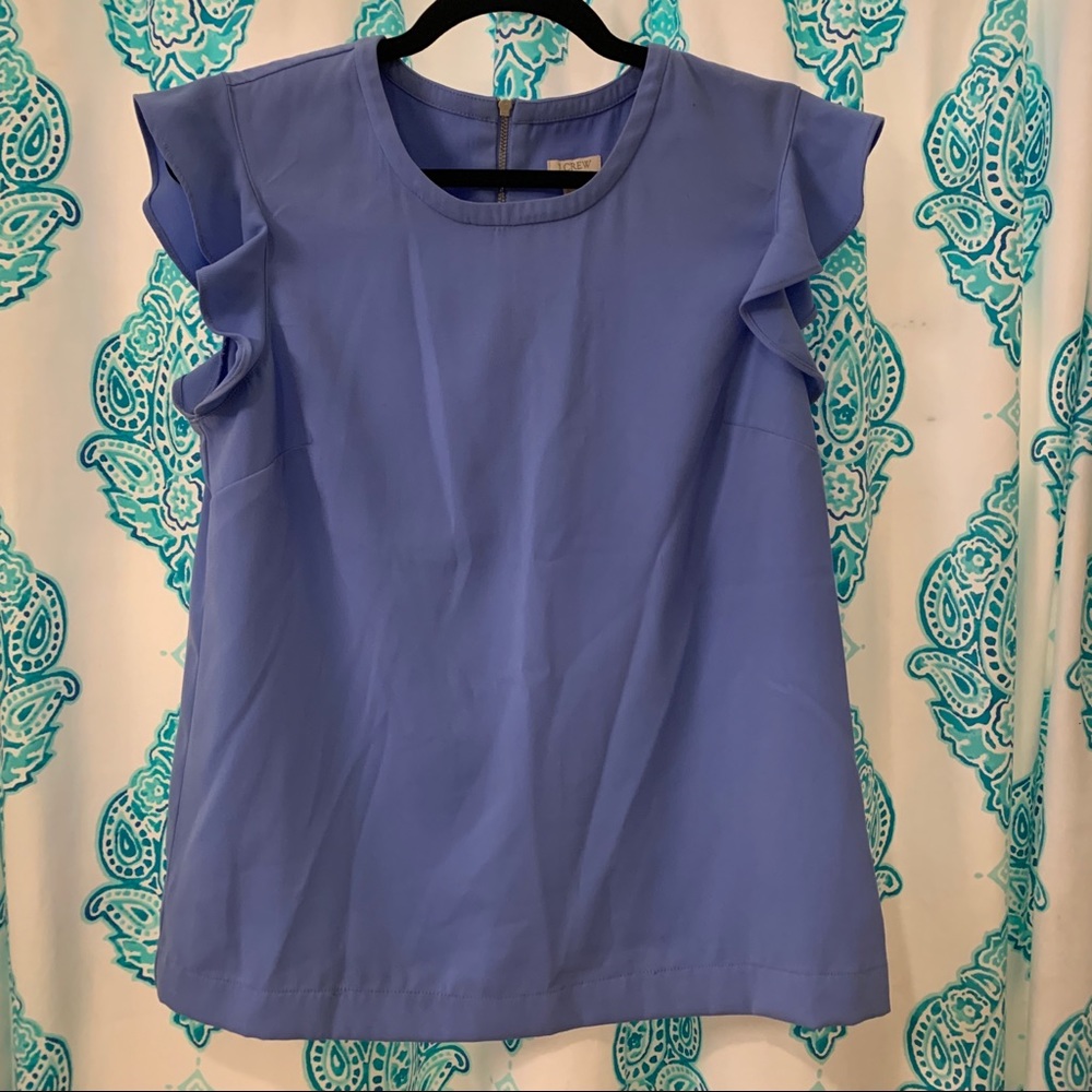 JCrew Flutter Short Sleeve Lilac Top